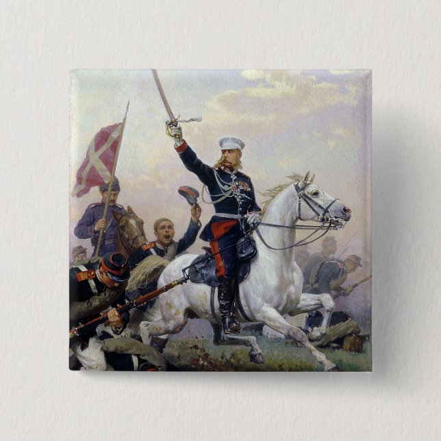 Allmänna M.D. Skobelev i Ryss-Turken Knapp (Framsida)