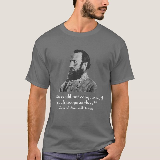 Allmänna "Stonewall" Jackson och citationstecken T Shirt (Framsida)