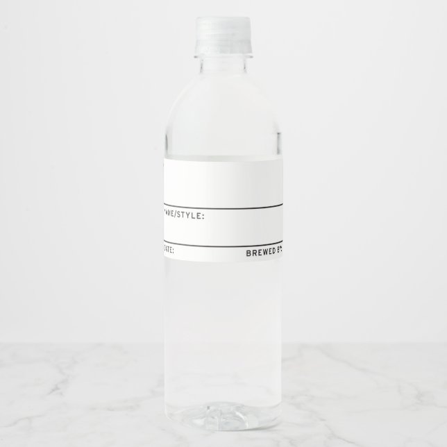 Allmänna tomma homebreiska öletiketter vattenflaskor etikett (Framsida)