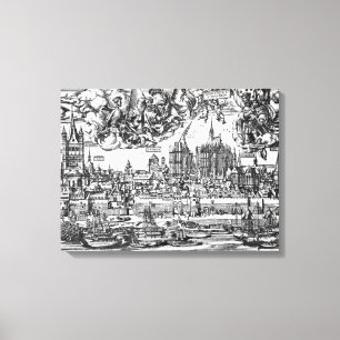 Allmänt beskåda av Cologne, 1531 (gravyr) (b-/wp Canvastryck