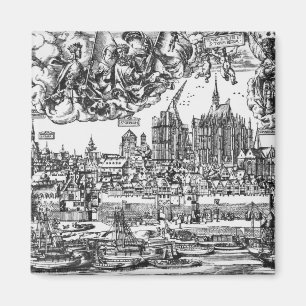 Allmänt beskåda av Cologne, 1531 (gravyr) (b-/wp Magnet