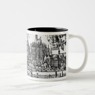 Allmänt beskåda av Cologne, 1531 (gravyr) (b-/wp Två-Tonad Mugg