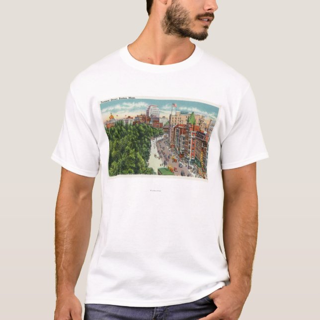 Allmänt beskåda av den Tremont gatan T-shirt (Framsida)