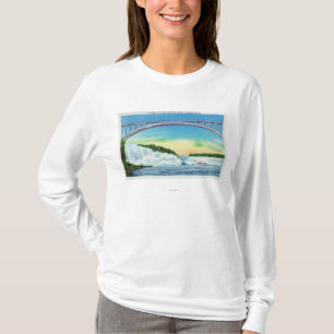 Allmänt beskåda av nedgångarna och regnbågen tee shirt