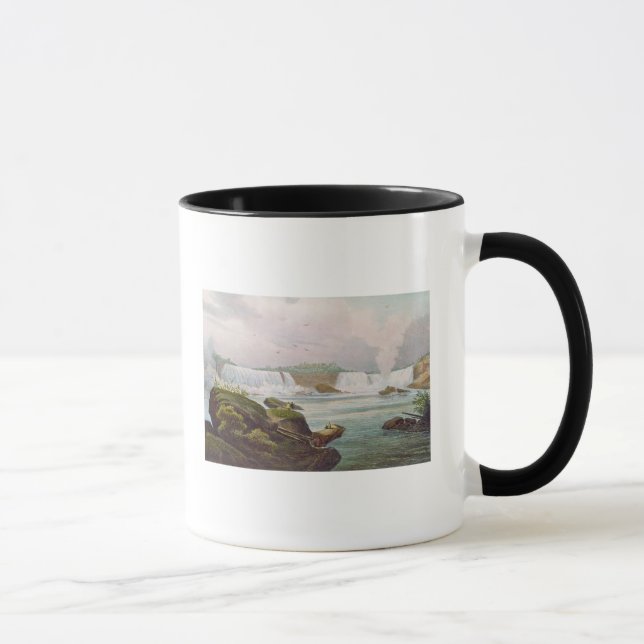 Allmänt beskåda av Niagara Falls från kanadensisk Mugg (Höger)