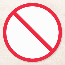 Allmänt förbud | Underlägg från Anpassningsbarna Papper Rund