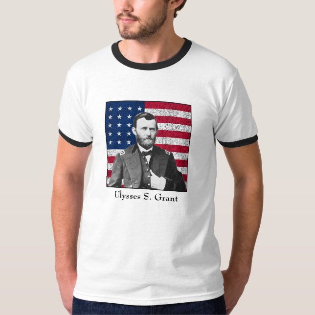 Allmänt lån och amerikanska flaggan tee shirt (Framsida)