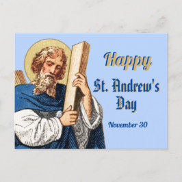 Allmänt Lycklig St. Andrew's Day Postcard Vykort