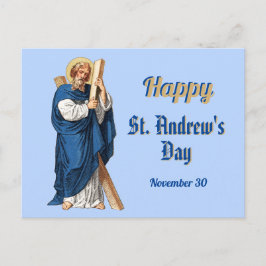 Allmänt Lycklig St. Andrew's Day Postcard Vykort