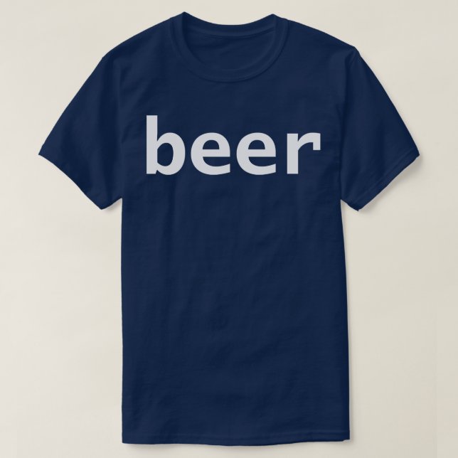 Allmänt om beer minimal typografi t shirt (Design framsida)