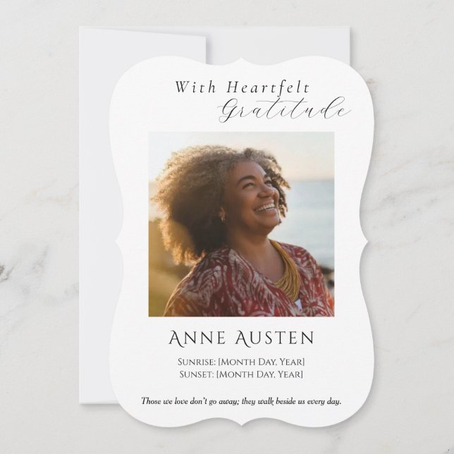 Allmänt tack - med tacksamhet (Baksida)