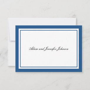 Allmänt Tackkort-kort (marinblått/vitt) Anteckningskort