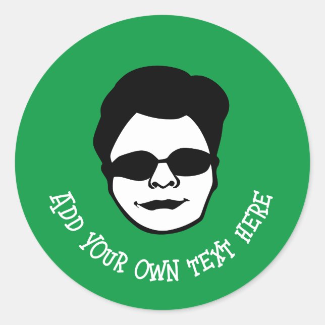 Allmänt tecken Klassiskt runt etikett (Framsida)