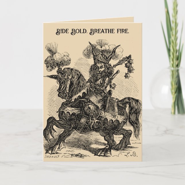 Alloces En Eldandande, Lejonhuvad Soldat Kort (Framsida)