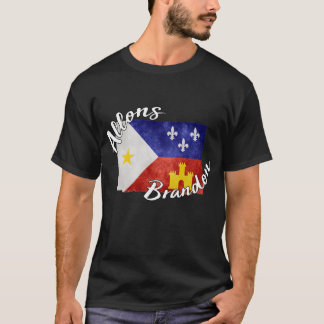 Allons Brandon Louisiana Acadiana Flagga American T Shirt