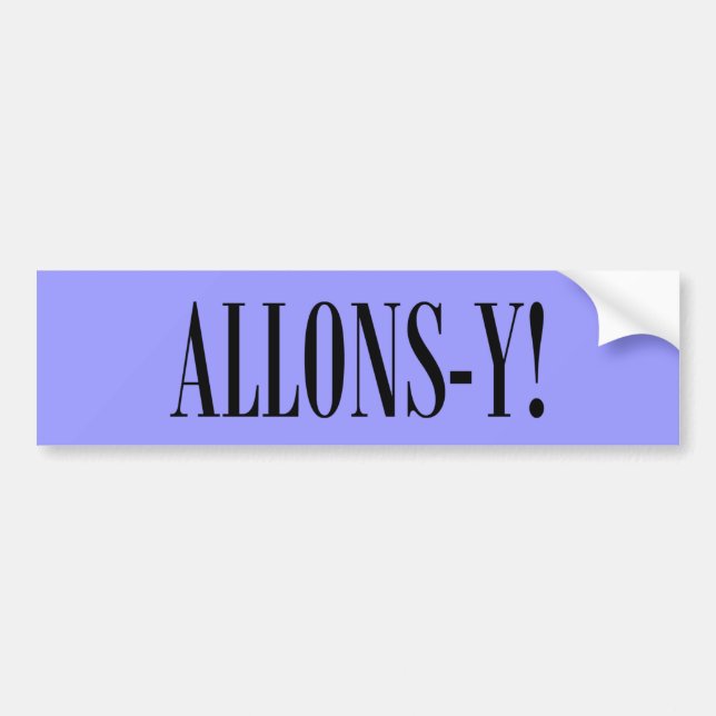 Allons-y! Bildekal (Framsidan)