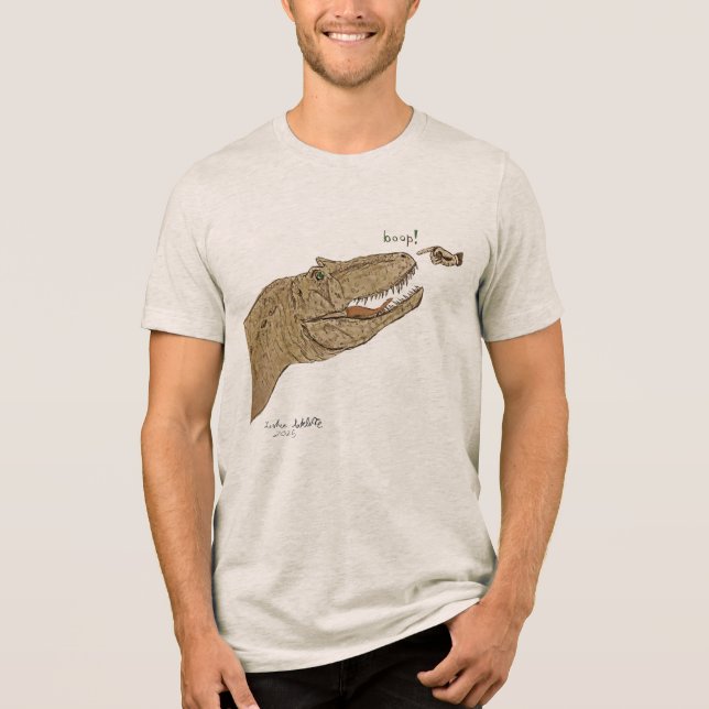 Allosaurus Boop T-shirt Framdesign & Baksida (Framsida)