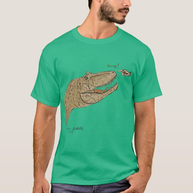 Allosaurus Boop T-shirt Framdesign Endast (Framsida)