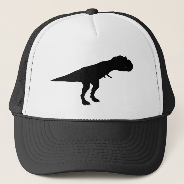 Allosaurus Dino Dinosaur Silhouette Truckerkeps (Framsida)