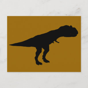 Allosaurus Dino Dinosaur Silhouette Vykort