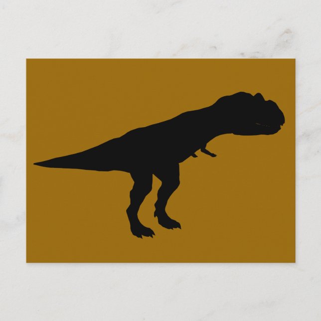 Allosaurus Dino Dinosaur Silhouette Vykort (Framsida)