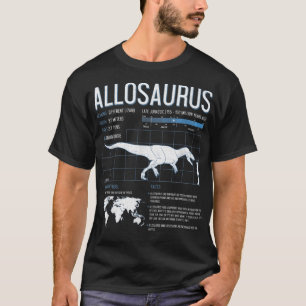 Allosaurus Dinosaur Facts T Shirt Manar Womens Kid
