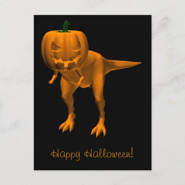 Allosaurus halloweenis vykort (Framsida)
