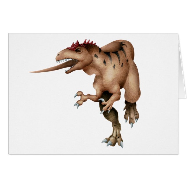Allosaurus Hälsningskort (Framsidan Horizontal)