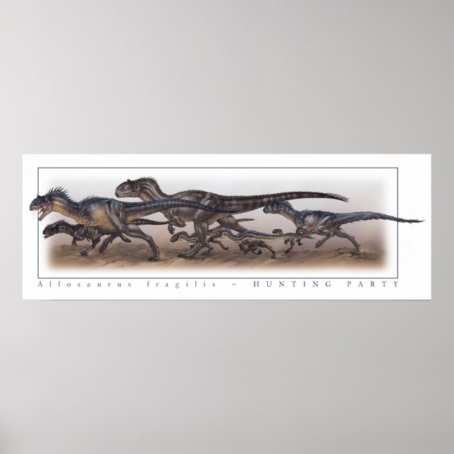 Allosaurus Hunting Party Poster (Framsidan)