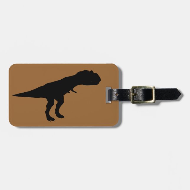 Allosaurus Silhouette Bagagebricka (Horisontell Framsida)