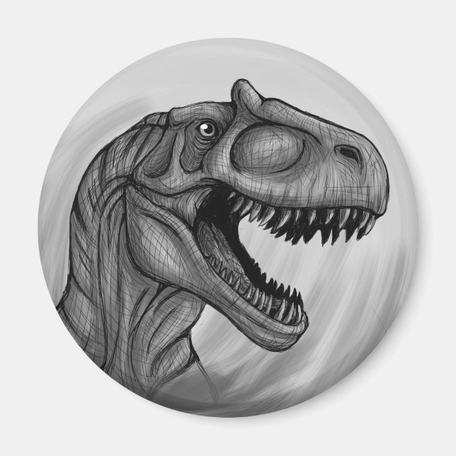Allosaurus Sketch Magnet (Framsidan)