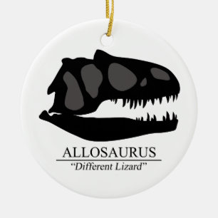 Allosaurus Skull Julgransprydnad Keramik