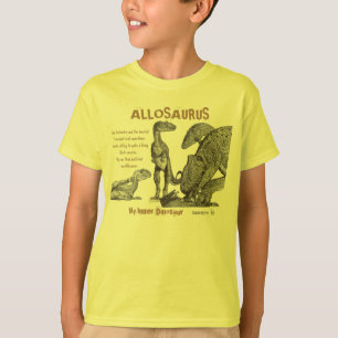 Allosaurusen min inre Dinosaur lurar skjortan Greg Tee Shirt