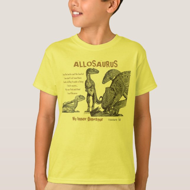 Allosaurusen min inre Dinosaur lurar skjortan Greg Tee Shirt (Framsida)