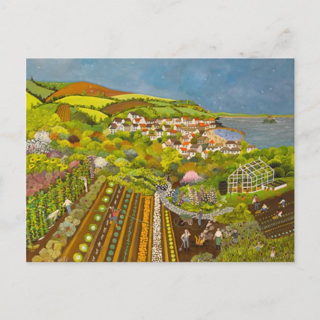 Allotation ovanför Mousehole Vykort (Framsida)