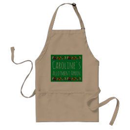 Allotment Apron, med grönsaker, personlig Förkläde