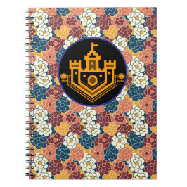 allover flower design anteckningsbok