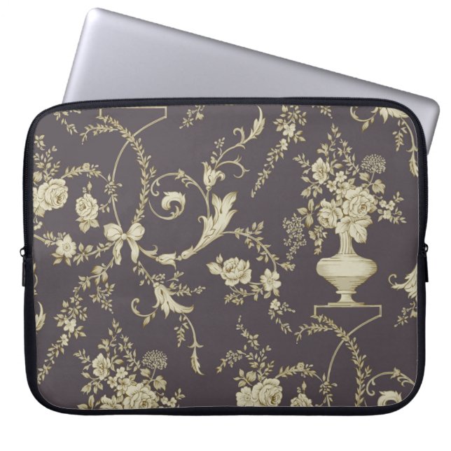 Allover multimotif blommor ornament Sömlös patt Laptop Fodral (Framsidan)
