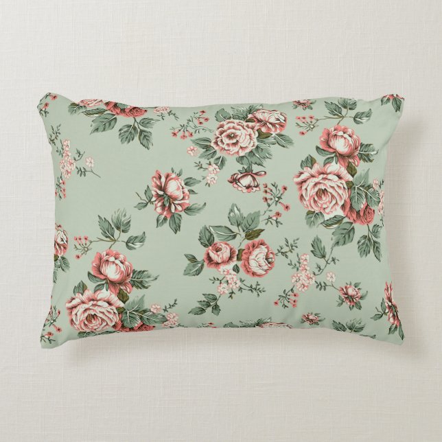 Allover multimotif blommor ornament Sömlös patt Prydnadskudde (Framsidan)
