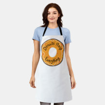 Allover Print Apron Donuts Hjälp allt