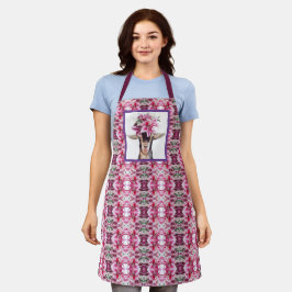Allover Skriv ut Apron Lilly Goat
