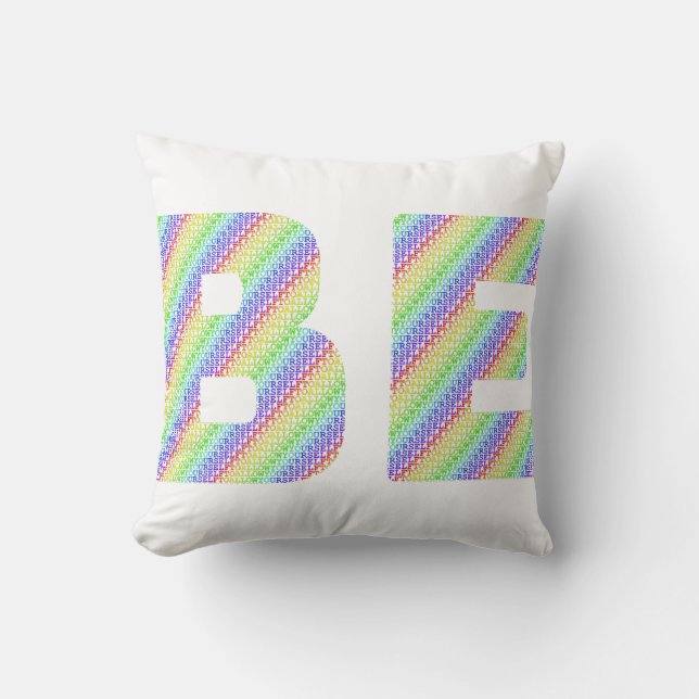 Allow Yourself To Be Rainbow Throw Pillow Kudde (Framsida)