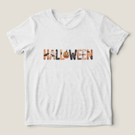 alloween Pumpkin Lettering T Shirt