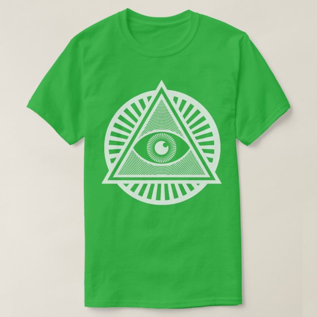 AllSe Illuminati EyeWhite-version T Shirt (Design framsida)