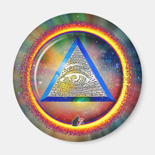 Allseende ögat magnet (Framsidan)