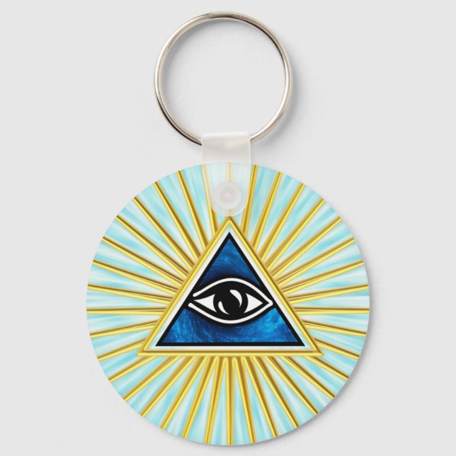Allsehendes Auge Gottes, Pyramide, Freimaurer Nyckelring (Framsida)