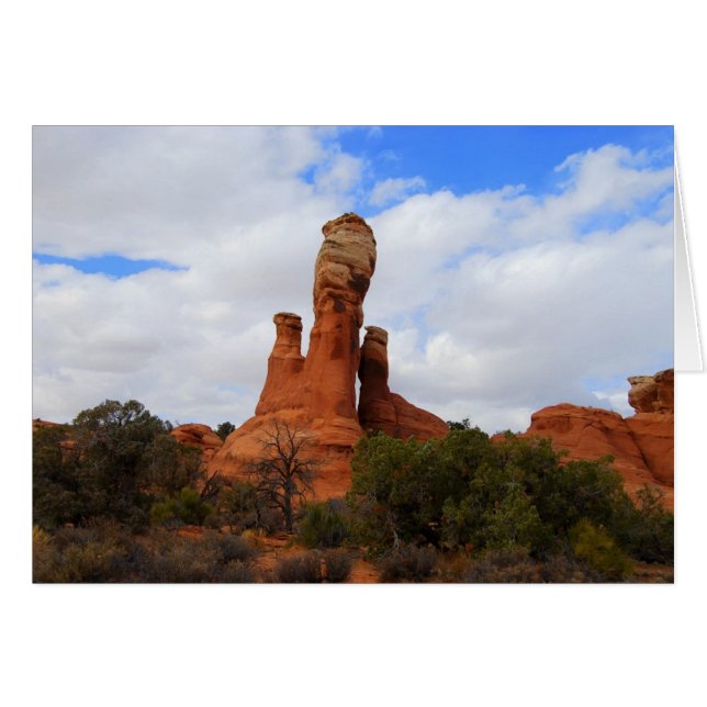 Allsidig sten, bågar nationalpark, Utah kort (Framsidan Horizontal)
