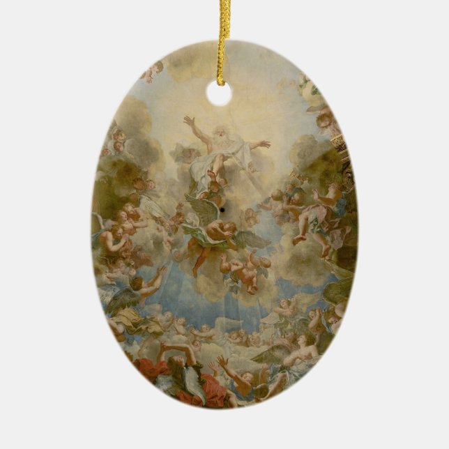 Allsmäktig gud fadern - slott av Versailles Julgransprydnad Keramik (Framsidan)