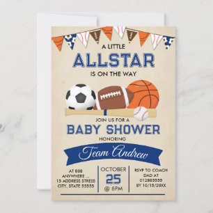 Allstar-inbjudan till babyvisningsprogram för pers inbjudningar