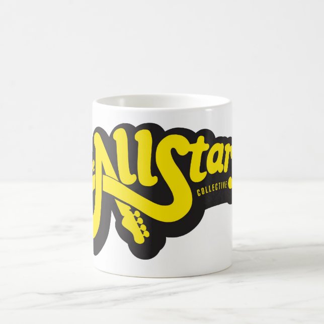 AllStars kollektiv mugg - gul logotyp (Center)